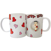 Betty Boop Hearts Spinner 12 oz. Ceramic Mug